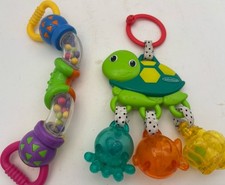 Infantino Baby Toy Lot Jingle Sea Charms Turtle  Bend  Teethe Rattle
