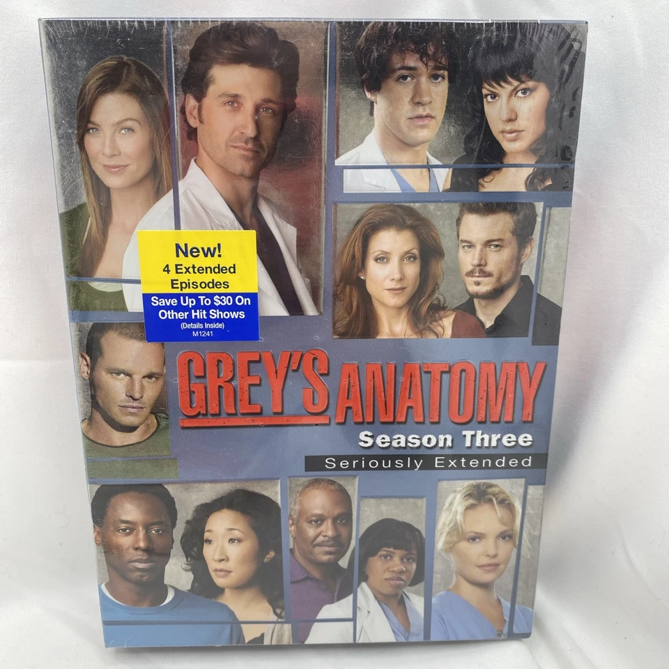 Grey's Anatomy DVD Set Seasons 1-3  Lot 1 2 3 TV Show Series McDreamy New/sealed - Image 4 of 4