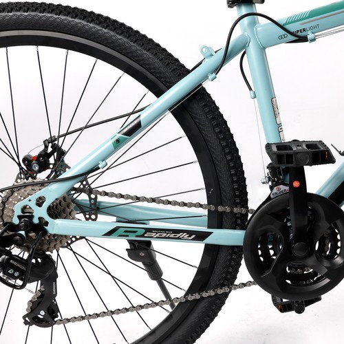 29" wheels 21 speed double disc brake mountain bike MTB for adults Green - Picture 4 of 14