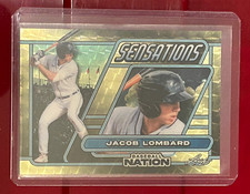 Marketplace image: 1/1 JACOB LOMBARD BASEBALL NATION SENSATIONS VINYL GOLD CIRCLE SUPERFRACTOR PPP