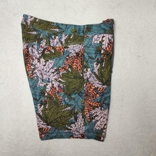 SAXX Betawave 2N1 Shorts Mens 34 Multicolor Tropical Leaf Swim Trunks Lined