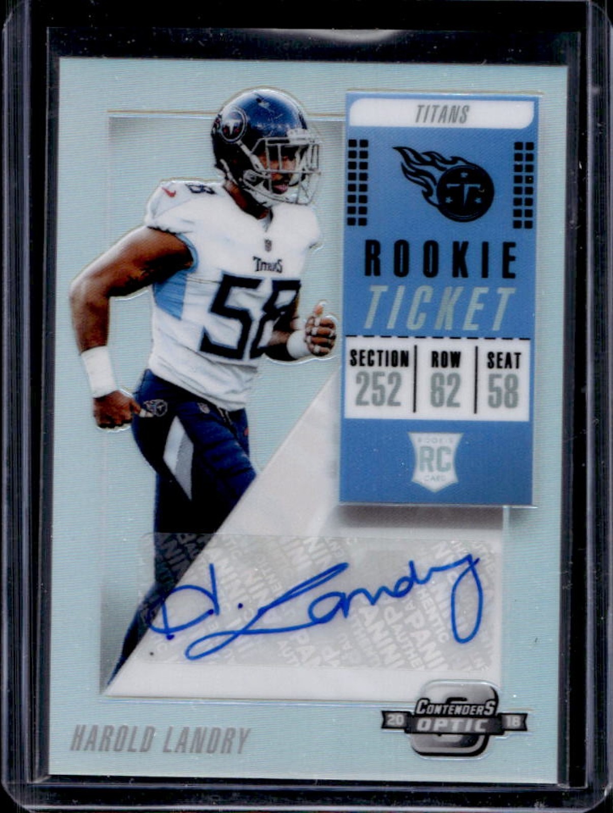 Harold Landry Panini Contenders Optic #154 Autograph