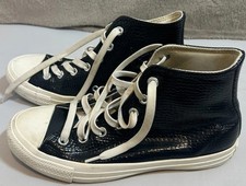 Converse All Star High Top Black Faux Snakeskin Leather Women’s UK 6 Vintage Sty