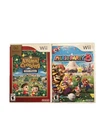 Nintendo Wii Game Bundle Animal Crossing City Folk & Mario Party 8 Tested