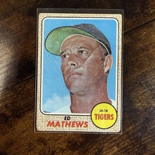 1968 TOPPS #58 EDDIE MATHEWS DETROIT TIGERS