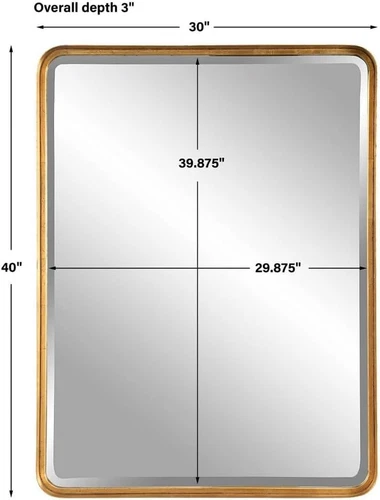 Crofton 30-Inch Oversized Mirror - Stylish Home Decor Accent Piece - Picture 3 of 5