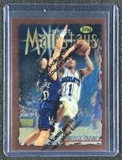MUGGSY BOGUES 1996-97 TOPPS FINEST #154 BRONZE MAINSTAYS W/ COATING HORNETS