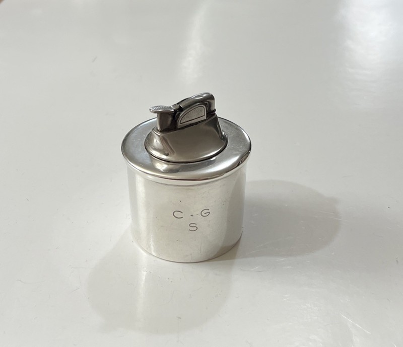 Vintage Cartier Sterling Silver Table Lighter Weighted Paul Revere Reproducción