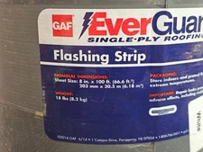 GAF EverGuard TPO 7614920CC Single-Ply Flashing Strip, 8 in x 100 ft. Roll