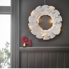 IKEA STRALA LED Christmas Wreath Battery Operated/doves White 706.005.36 New