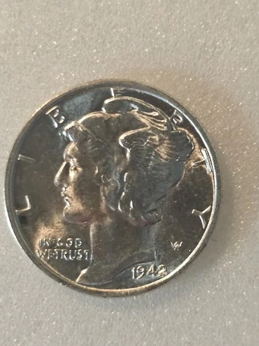 1942 P Mercury Dime 90% Silver Superb Gem BU Beautiful Coin