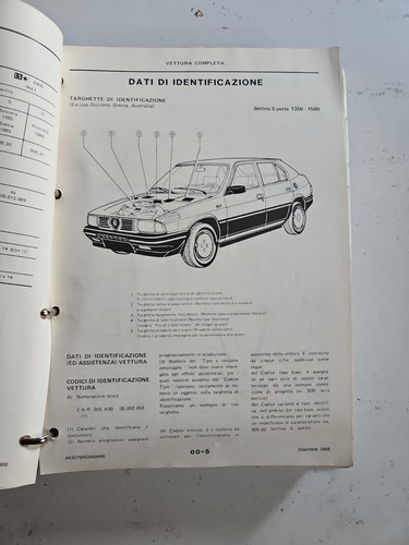 Alfa Romeo 33 Auto komplett Reparaturanleitung Baujahr 1986 - Bild 9 von 10
