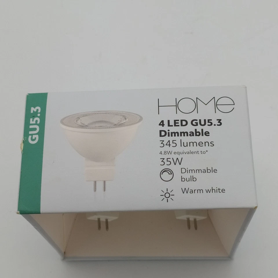 Home 4 LED GU5.3 345 Lumens 35 W Bulbs warm white not dimmable bulb - Image 4 of 4