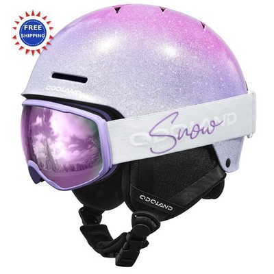 Odoland Kids Ski Helmet Snow with Goggles for Boys and Girls Safety Youth