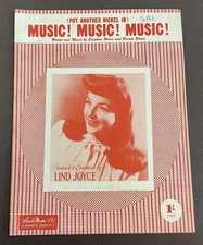 Vintage Sheet Music - Music Music Music By Lind Joyce