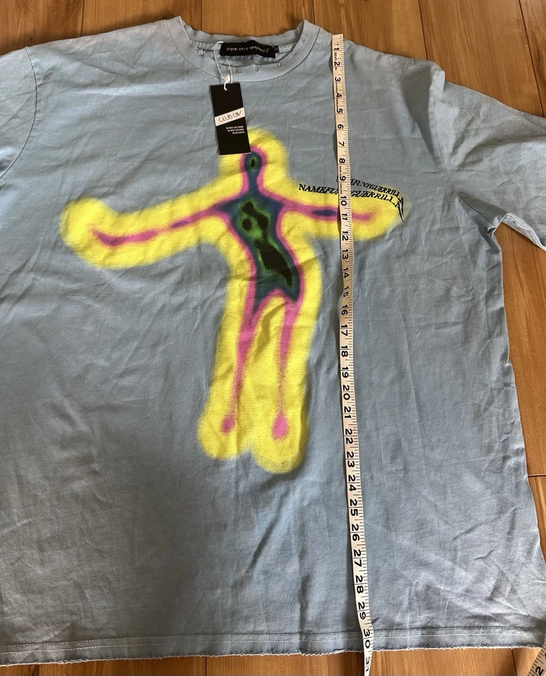 Name Funy Guerilla Aelfric Eden Men's T-Shirt Size L Baggy Distressed - Image 3 of 4