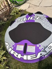 Boat Towable Tube Slice Tubing  2 Passenger Rider Inflatable Towable for Boat