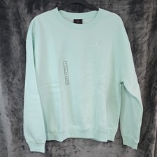 Jordan Jumpman Loose Fit Pullover Sweatshirt M Women Mint Green Logo