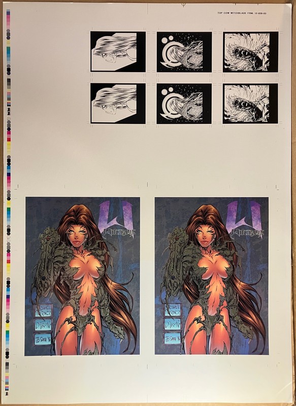 Uncut Cardsheet - 1996 Witchblade by Top Cow - 2 Full Sets of Cards (24 Cards)