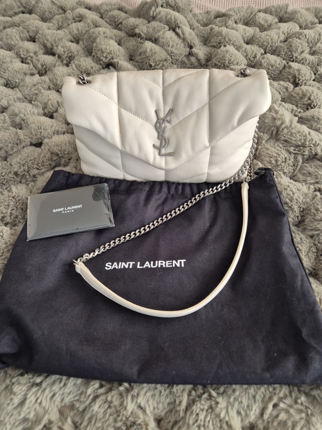 Saint Laurent Lamb Leather Toy Loulou Puffer Bag