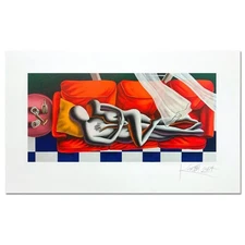 Mark Kostabi, "Endless Love" Hand Signed Limited Edition Serigraph with Certific