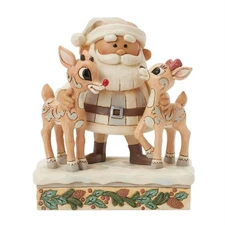 Jim Shore Rudolph Traditions RUDOLPH SANTA WITH RUDOLPH AND CLARICE 6017423 NEW