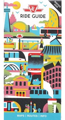 TTC     Ride Guide Map 2026 Winter  Toronto Canada Subway Bus Public Transit