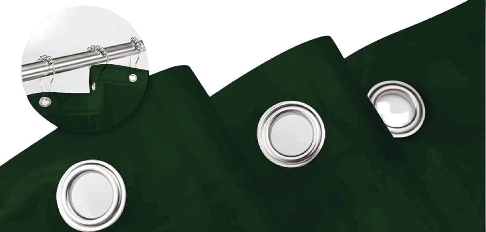 Magnetized PVC Shower Curtain Liner, Mildew Resistant, 70"x72", Hooks Optional - Image 4 of 4