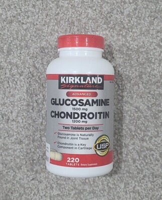 Kirkland Signature GLUCOSAMINE 1500mg CHONDROITIN 1200mg 220ct EXP 3/2026
