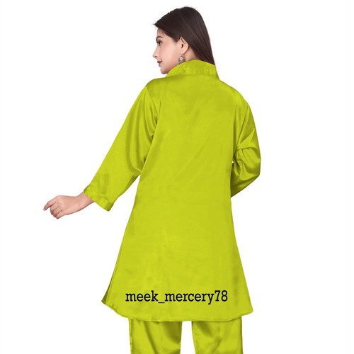 Túnica satinada media manga camisa satinada larga abotonada ropa de oficina S136 - Imagen 127 de 127