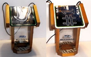 Seattle Seahawks Cedar Sport Bird Feeder By Sporty Crafts Ebay