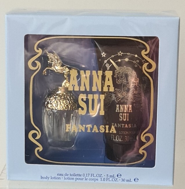 Anna Sui Miniature Gift Set Fantasia Edt Perfume Body Lotion Brand New