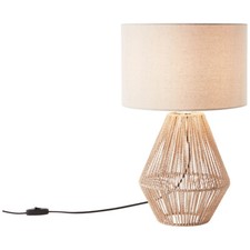 Brilliant 93097/09 Laraine Deko Nacht Tisch Lese Lampe Leuchte natur beige E27