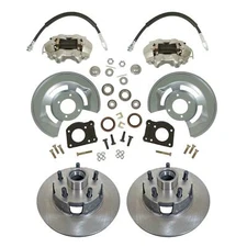 1964 Ford Falcon Front Disc Kit,  Zinc Plated calipers, Timken Bearings