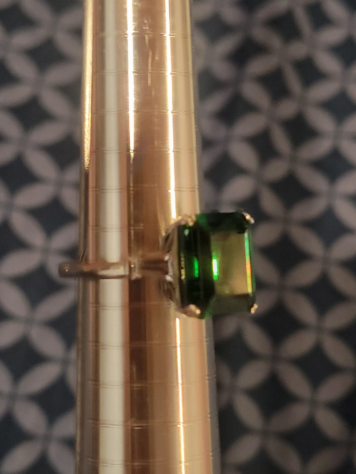 Green Colored emerald ring 925 Silver - image 8