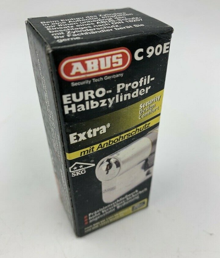 ABUS C90E CHROME EURO PROFILE CYLINDER C90E 10/30 40MM