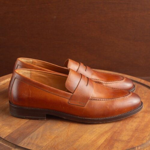 Cole Haan Leather Penny Loafers Slip On Dress Shoes Mens Size 10D Brown C29841 - Photo 1/14