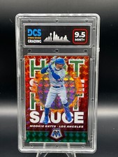 2021 Mosaic Hot Sauce Prizm - Mookie Betts - HS4 Green SSP - Graded DCS 9.5 Mint