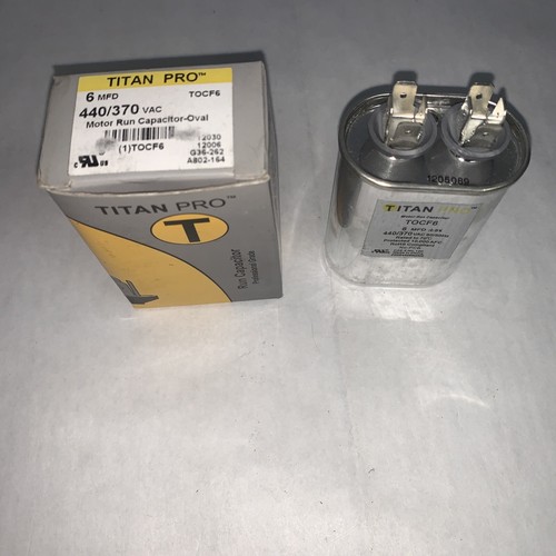 TOCF6 TITAN PRO Run Capacitor 6 MFD 440/370 Volt Oval - Picture 5 of 5