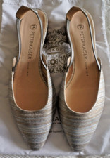 Peter Kaiser Castra Gold/Silver Shimmer Low Heel Sling back Shoes UK 5.5 RRP £99