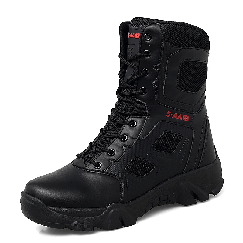 Tactical Side-Zip Mesh Combat Boots Lightweight Desert Work Boots for Men-image