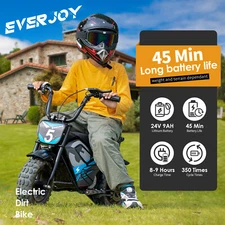 Electric Mini Dirt Bike 250W For Kids High Torque Motor Mini Motorcycle 2 Speeds