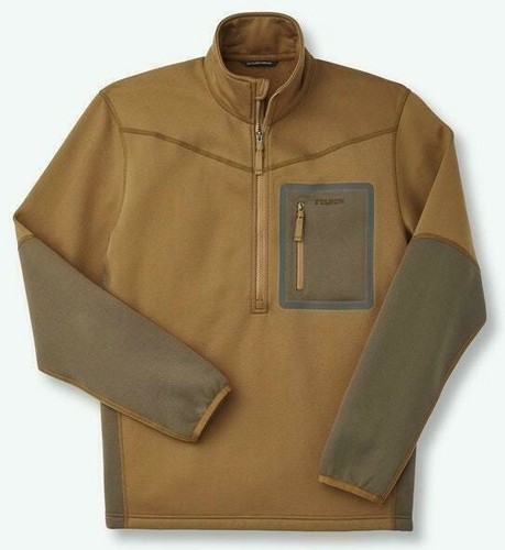 Filson Men's Shuksan Half-Zip Fleece | Dark Tan/Stone Brown