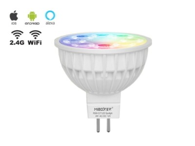 Mi-Light Smart Light GU5.3 MR16 4W RGB+CCT FUT104 LED 12V MiBoxer MiLight WiFi