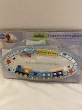 NEW Disney Baby Keepsake Name Plaque "Our Little Explorer" Train Blue NIP