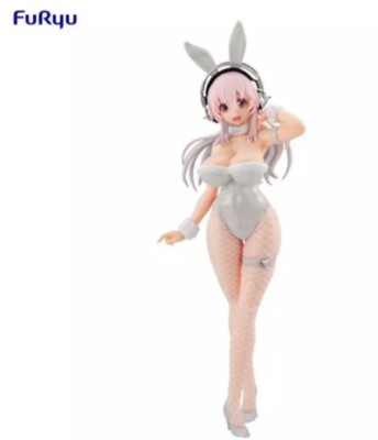 Super Sonico BiCute Bunnies PVC Figure - Pearl White Bunny Outfit Collectible