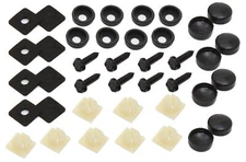 License Plate Screws Stainless Steel Bolts Caps Car Dealer Fasteners Kit 8 Set