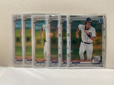 Ulrich Bojarski 6 Card Rookie 2020 1st Bowman Chrome and Base Tigers SP Silver