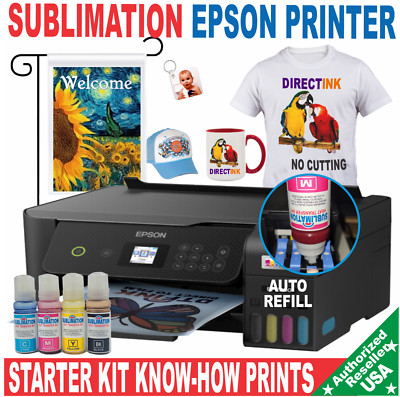 Epson Printer with Subli ink Heat Transfer Direct Print Flag Garden T-Shirts