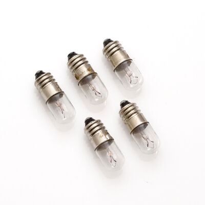 5 x 12V 3W 250mA 0,25A E10 10x28 / Birne Lampe / Lamp Bulb / Skalenlampen